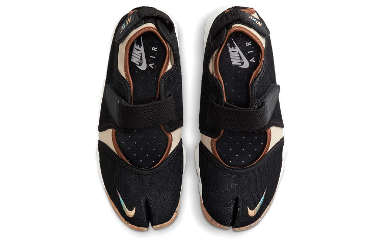 (W) Nike Air Lift Shock Absorption Wear-Resistant Low Top Sports Black Sandals 'Black' 圖 4