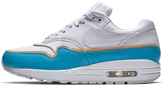 Nike Air Max 1 SE 復古氣墊緩震運動 低筒 跑步鞋 女款 白藍 Buy Nike Air Max 1 SE 復古氣墊緩震運動 低筒 跑步鞋 女款 白藍