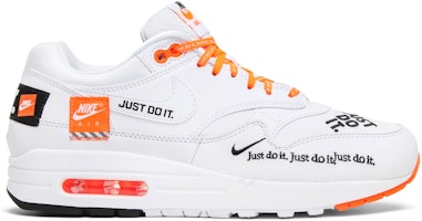 (Women) Nike Air Max 1 Just Do It White 917691-100 (Women) Nike Air Max 1 Just Do It White 917691-100