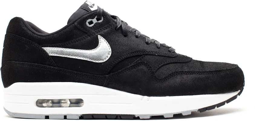 (女性)Nike Air Max 1 Premium「黑色金屬銀」454746-002 Buy (女性)Nike Air Max 1 Premium「黑色金屬銀」454746-002