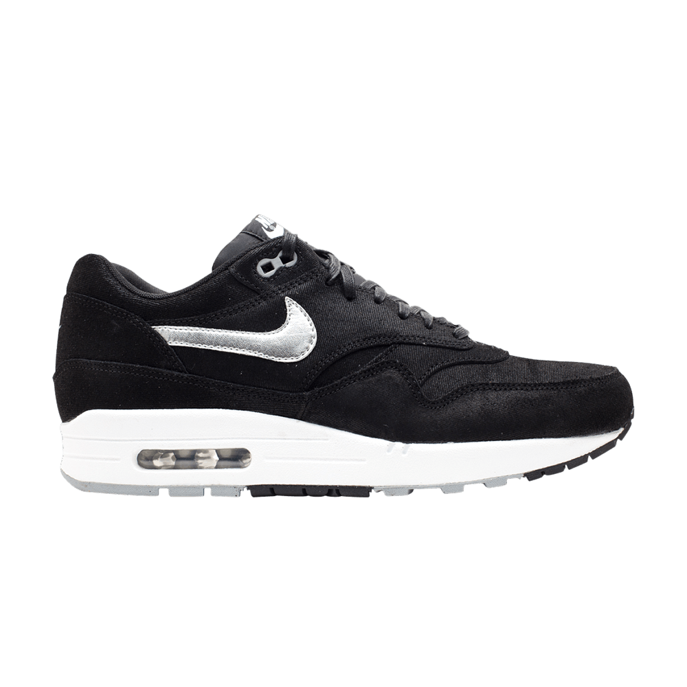 Buy (W) Nike Air Max 1 Premium 'Negro Plateado Metálico' 454746-002