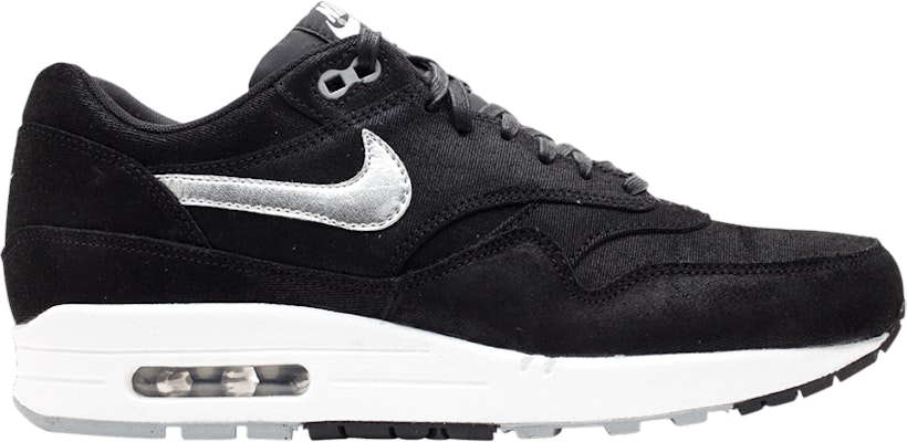 (W) Nike Air Max 1 Premium 'Negro Plateado Metálico' 454746-002 Buy (W) Nike Air Max 1 Premium 'Negro Plateado Metálico' 454746-002