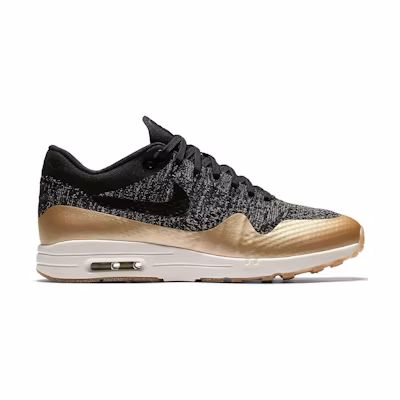 (W) Nike Air Max 1 Ultra Flyknit Metallic Gold