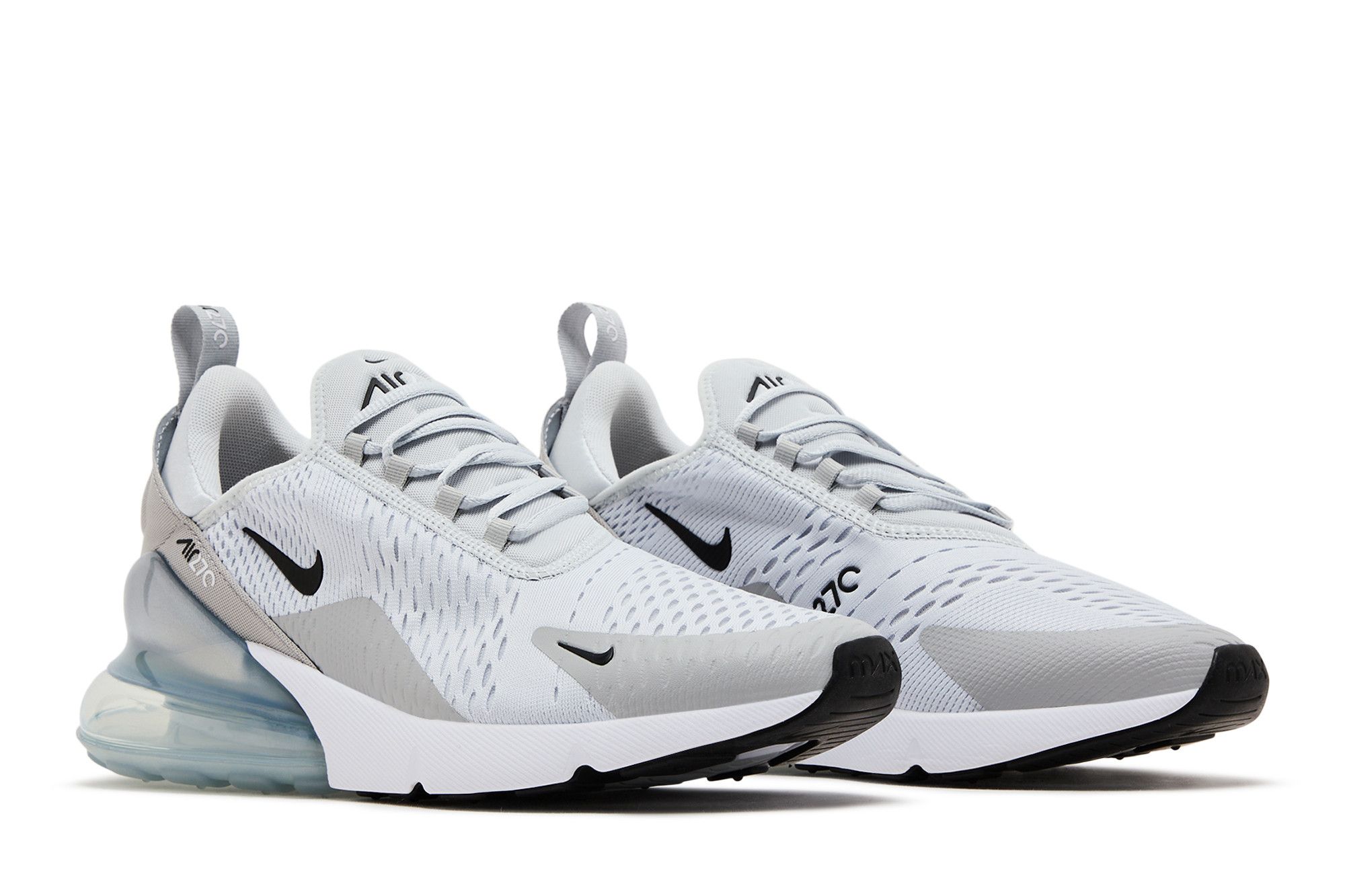 Cheap (W) Nike Air Max 270 Platinum Light Smoke Grey Silver Hitam AH6789-018