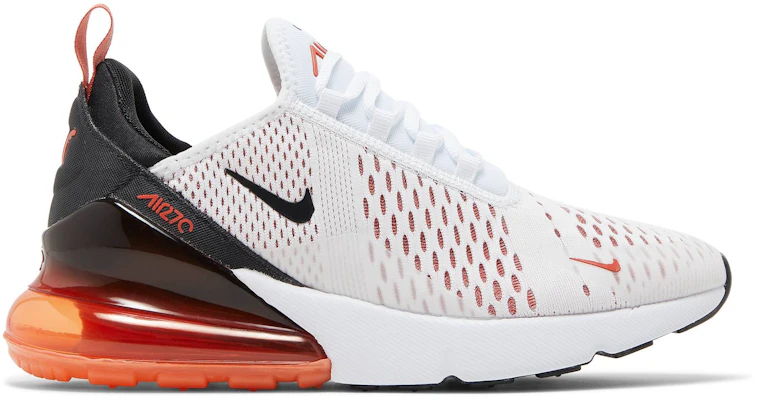 Nike 270 womens white best sale orange