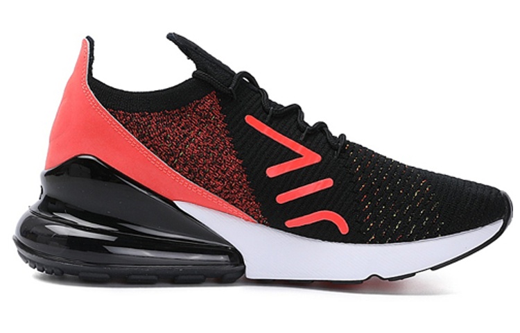 (W) Nike Air Max 270 Flyknit Black Bright Crimson Yellow Strike 圖 2
