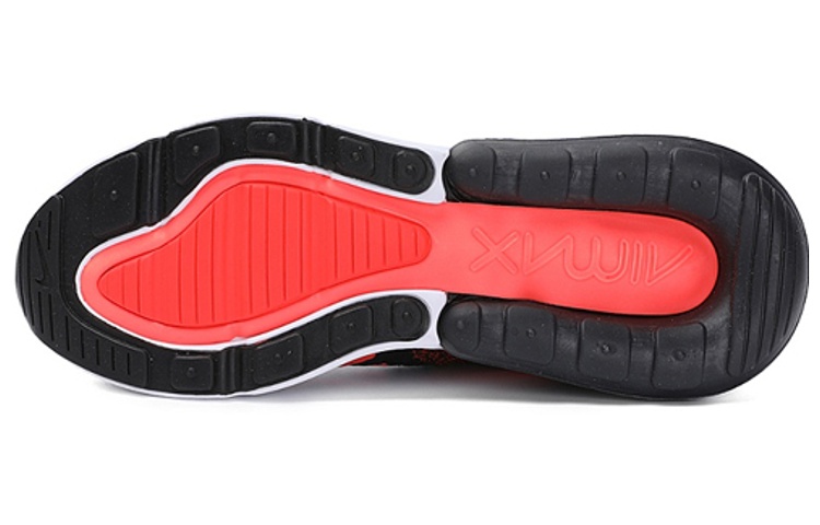 (W) Nike Air Max 270 Flyknit Black Bright Crimson Yellow Strike 圖 5