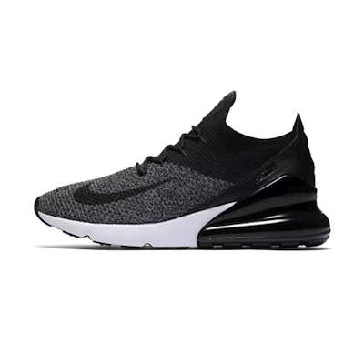 (W) Nike Air Max 270 Flyknit Black White