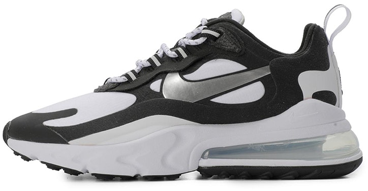 Women Nike Air Max 270 React Black White Stitching CQ4805 101