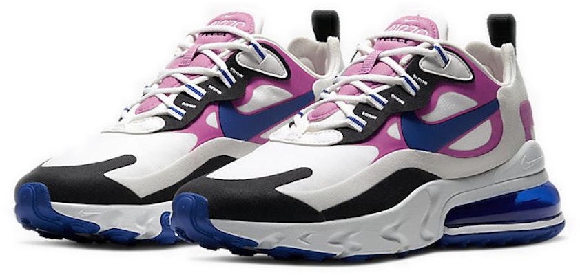 (W) Nike Air Max 270 React 'Putih Fuchsia Biru' CI3899-100 Lookbook (W) Nike Air Max 270 React 'Putih Fuchsia Biru' CI3899-100