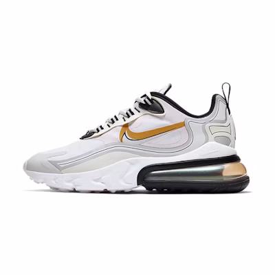 (W) Nike Air Max 270 React White/Gold