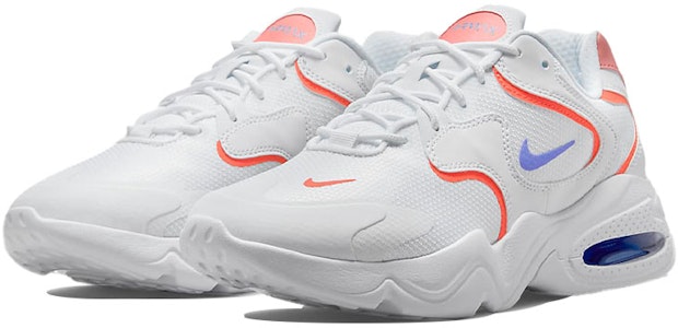 Nike Air Max 2X 氣墊緩衝 運動 低筒 慢跑鞋 女款 白藍橙 Lookbook Nike Air Max 2X 氣墊緩衝 運動 低筒 慢跑鞋 女款 白藍橙