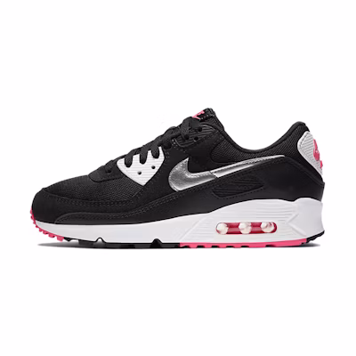 (W) Nike Air Max 90 'Black Metallic Silver'