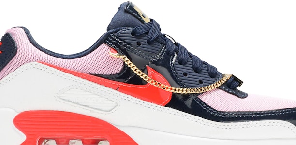 (W) Nike Air Max 90 'Cuban Link - Biru Tua Merah Muda' CZ8099-100 Order (W) Nike Air Max 90 'Cuban Link - Biru Tua Merah Muda' CZ8099-100