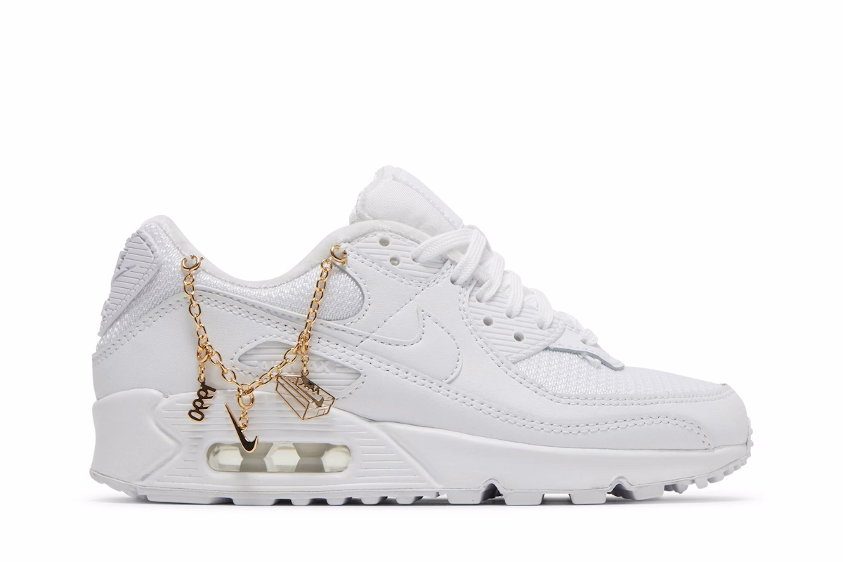 (Women) Nike Air Max 90 'Lucky Charms White Metallic Gold'