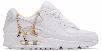 (Women) Nike Air Max 90 'Lucky Charms White Metallic Gold' DH0569-100 (Women) Nike Air Max 90 'Lucky Charms White Metallic Gold' DH0569-100