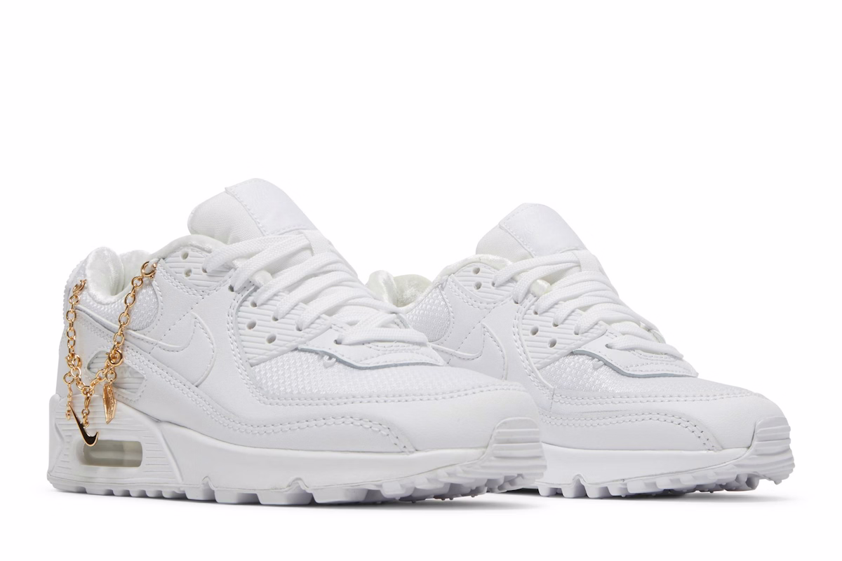 (Women) Nike Air Max 90 'Lucky Charms White Metallic Gold'