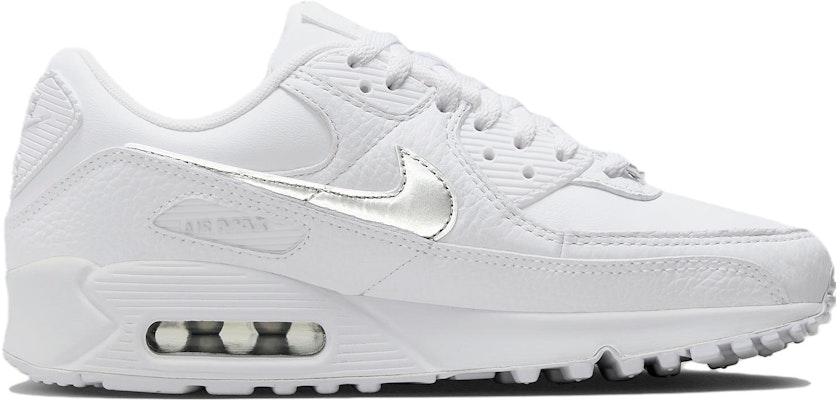 (W) Nike Air Max 90 'Putih Perak Metalik' FV0949-100 Shop (W) Nike Air Max 90 'Putih Perak Metalik' FV0949-100