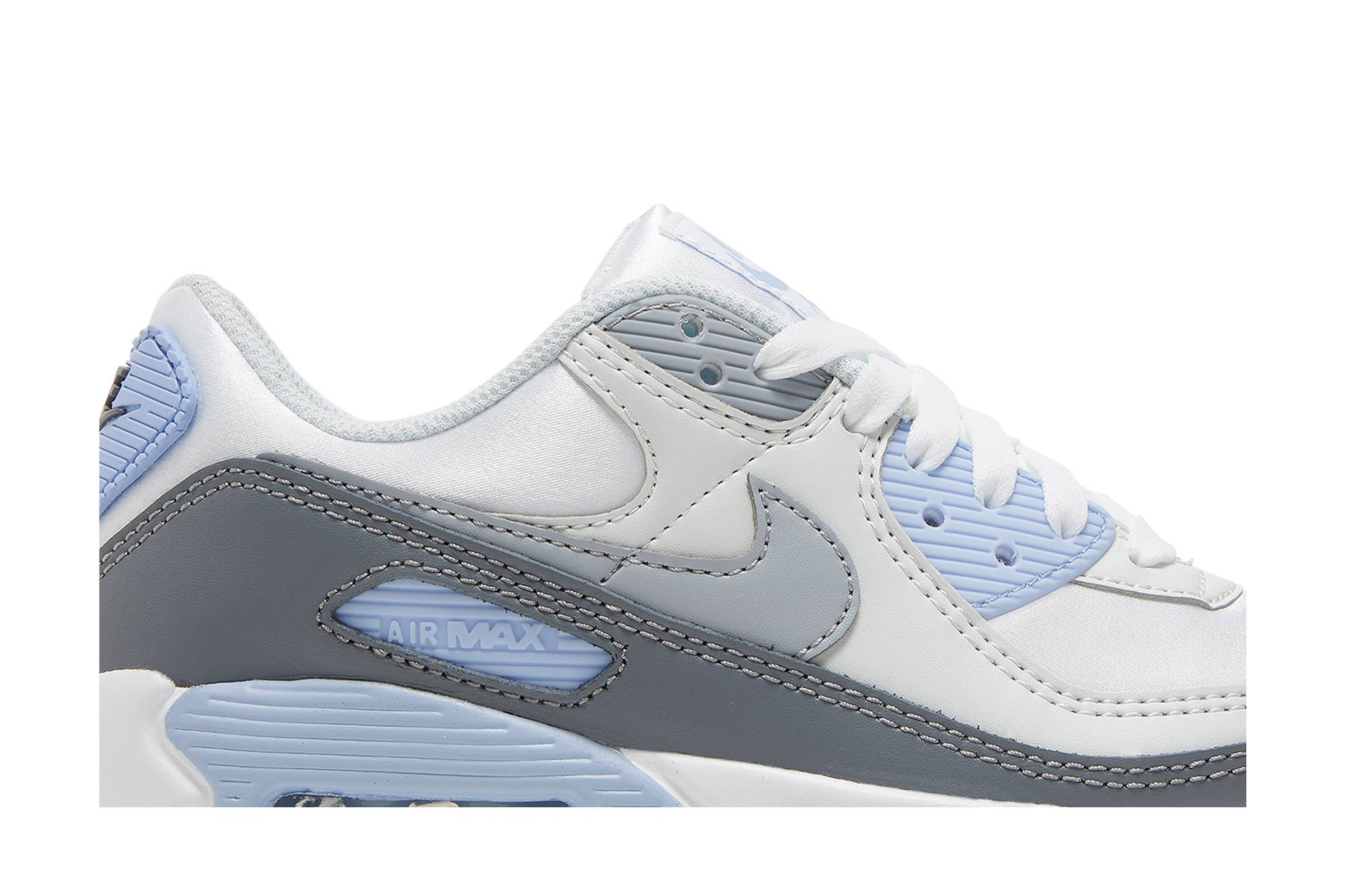 Order （女性款）Nike Air Max 90 '白色/透光灰/鉻藍/狼灰' 型號 FB8570-100