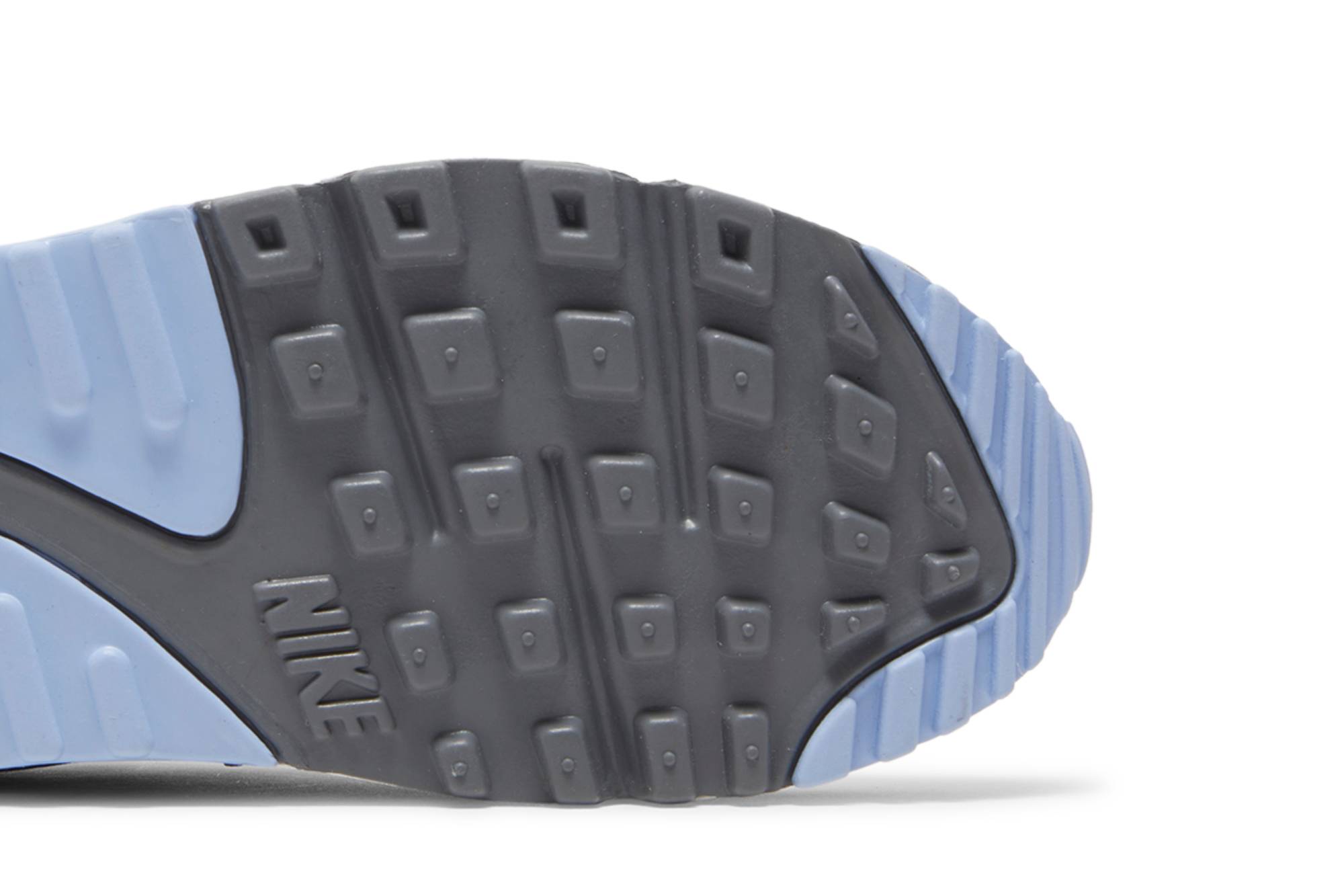 Purchase （女性款）Nike Air Max 90 '白色/透光灰/鉻藍/狼灰' 型號 FB8570-100