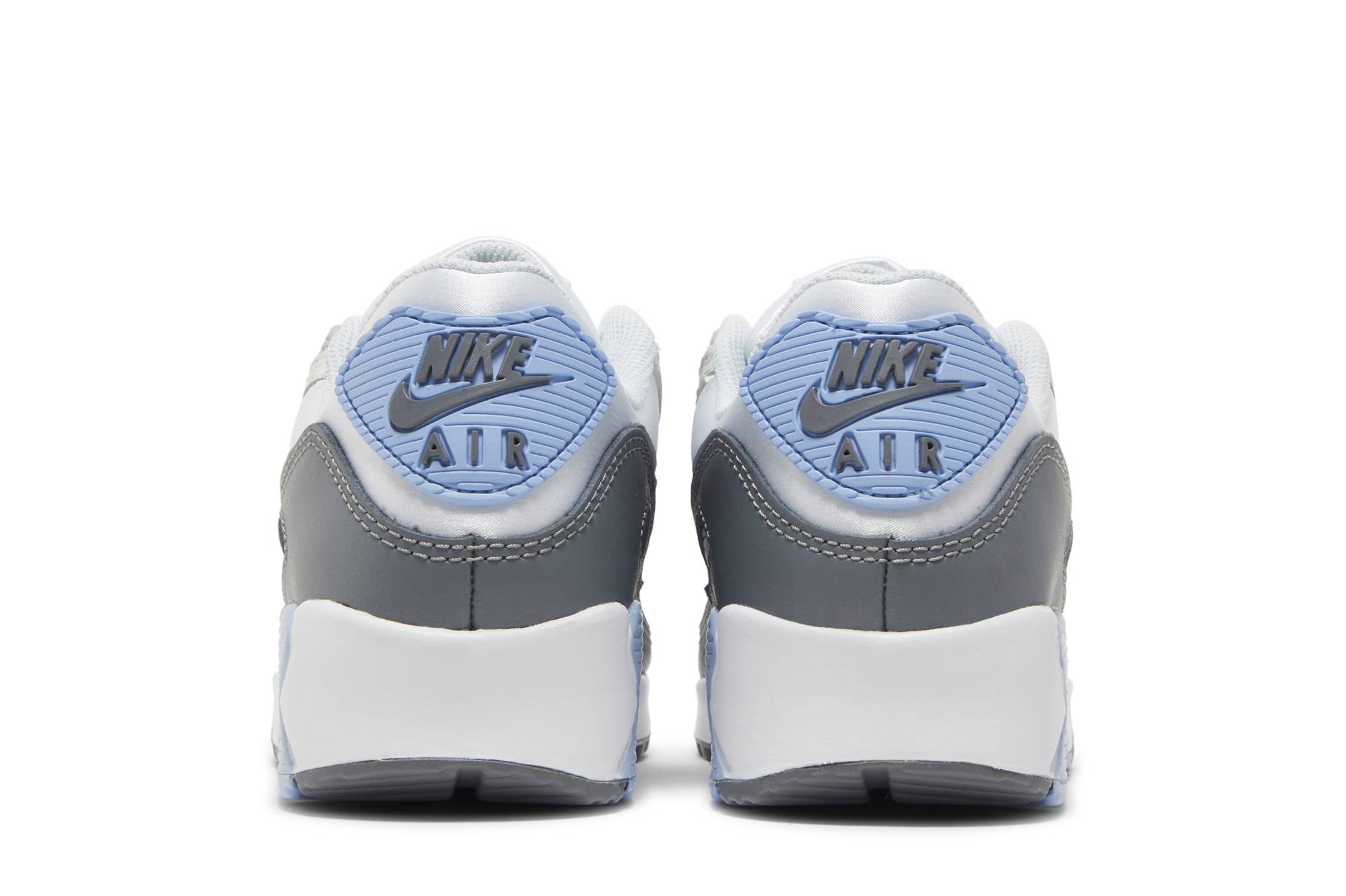 Details for （女性款）Nike Air Max 90 '白色/透光灰/鉻藍/狼灰' 型號 FB8570-100