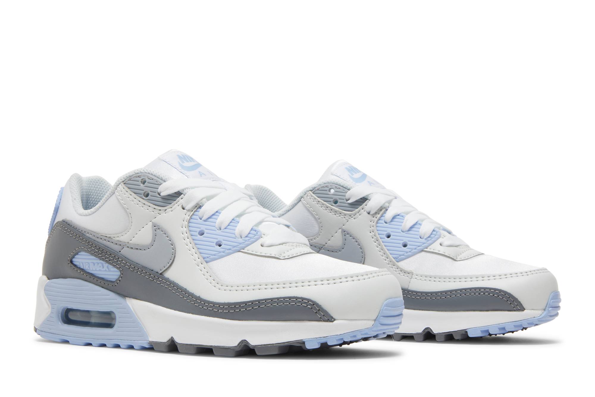 Cheap （女性款）Nike Air Max 90 '白色/透光灰/鉻藍/狼灰' 型號 FB8570-100