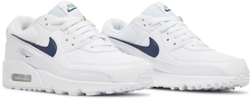 Nike Air Max 90 舒適休閒運動 減震 低幫 跑步鞋 男款 白藍色 Cheap Nike Air Max 90 舒適休閒運動 減震 低幫 跑步鞋 男款 白藍色