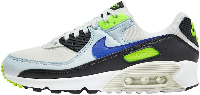 Nike Air Max 90 防滑耐磨 低筒 生活休閒鞋 女款 藍黑綠 Buy Nike Air Max 90 防滑耐磨 低筒 生活休閒鞋 女款 藍黑綠