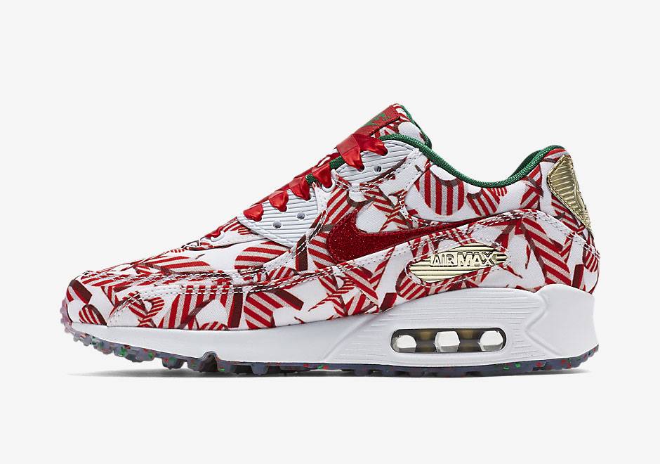(Women) Nike Air Max 90 Candy Cane Christmas 2015 813150-101