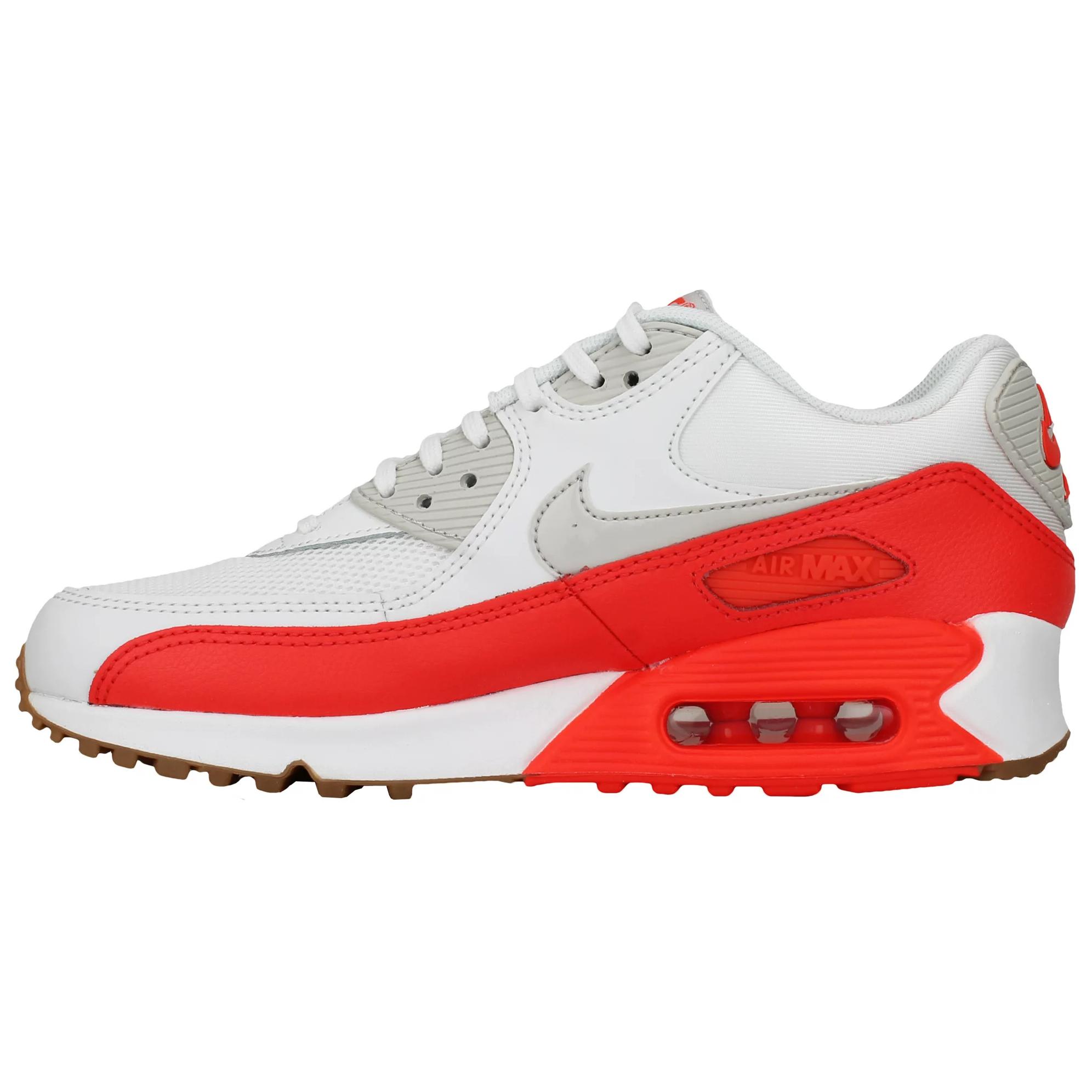 Buy (W) 나이키 에어맥스 90 에센셜 "화이트 브라이트 크림슨" 616730-113