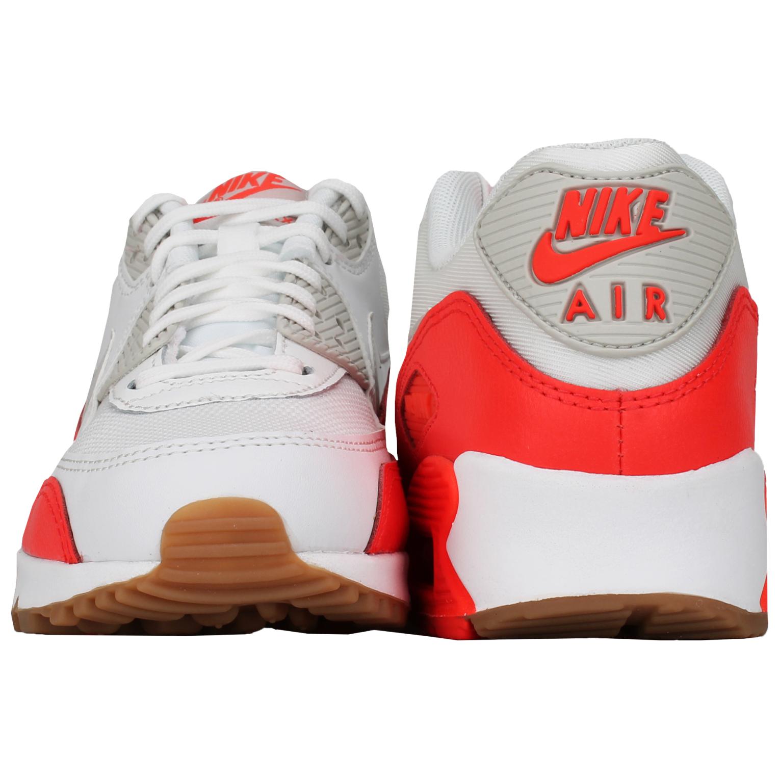 Shop (W) 나이키 에어맥스 90 에센셜 "화이트 브라이트 크림슨" 616730-113