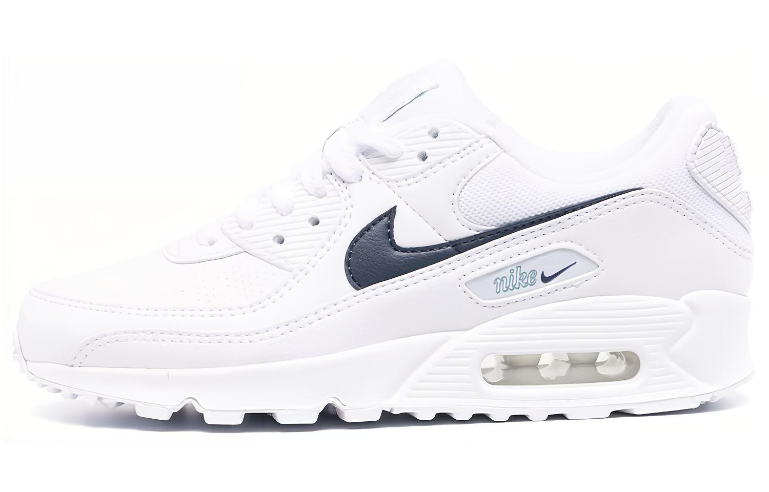 (Women) Nike Air Max 90 Low-Top White/Blue DH1316L-101