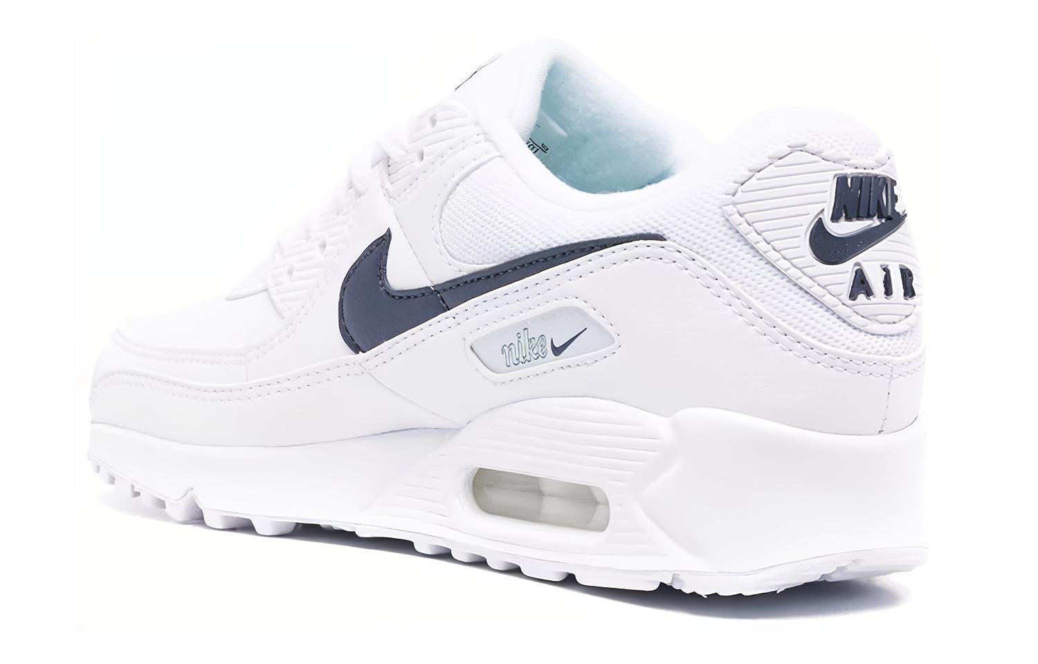 Shop (W) Nike Air Max 90 Basse Blanc/Bleu DH1316L-101