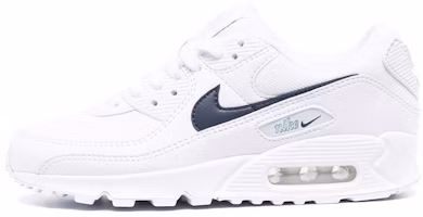 (Women) Nike Air Max 90 Low-Top White/Blue DH1316L-101 (Women) Nike Air Max 90 Low-Top White/Blue DH1316L-101