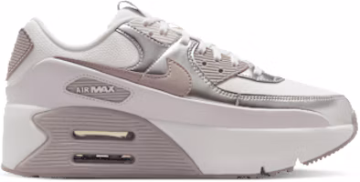 Shop (Women) Nike Air Max 90 LV8 'Summit White Bust Gray Metallic Platinum' IB0170-101