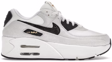 (Women) Nike Air Max 90 LV8 'White Metallic Gold Black' HQ3497-100 (Women) Nike Air Max 90 LV8 'White Metallic Gold Black' HQ3497-100