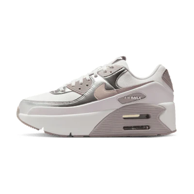 (W) Nike Air Max 90 LV8 'Summit White Bust Gray Metallic Platinum'