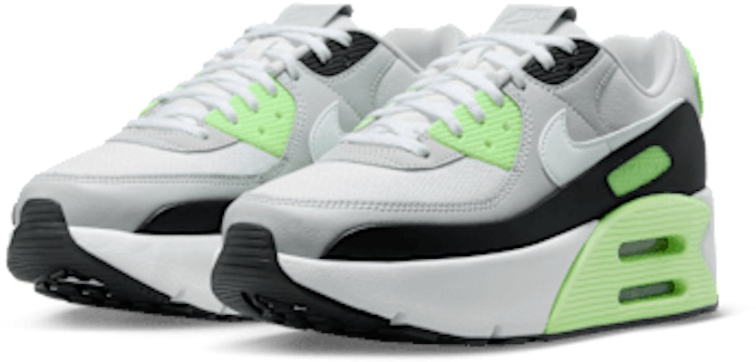 (Women) Nike Air Max 90 LV8 Sneakers Photon Dust/Lime Blast/Black/White FD4328-002 Purchase (Women) Nike Air Max 90 LV8 Sneakers Photon Dust/Lime Blast/Black/White FD4328-002