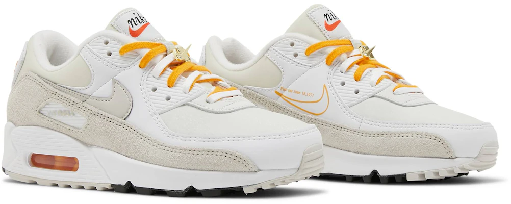 Womens Shoes White Leather Air Max 90 Womens Womens Footwear Nike
