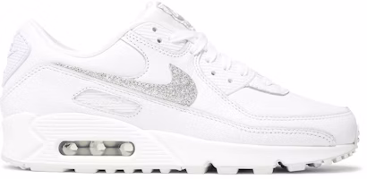 (Women) Nike Air Max 90 SE 'Silver Glitter Swoosh' FJ4579-100 (Women) Nike Air Max 90 SE 'Silver Glitter Swoosh' FJ4579-100