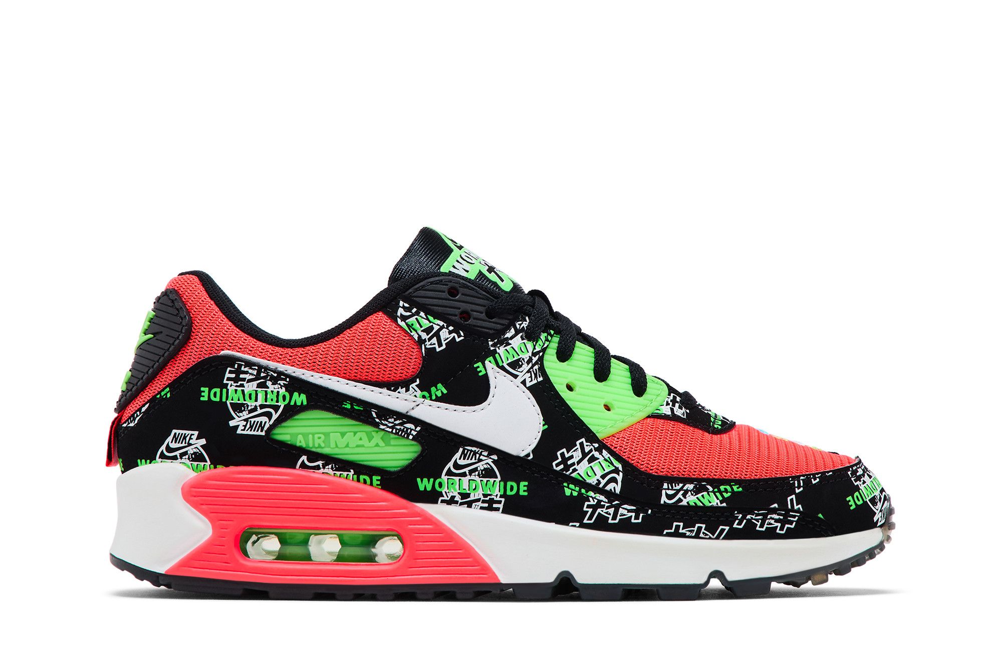 Buy (W) 耐克Air Max 90 SE '全球系列 - 黑色片假名标志' DA1342-013