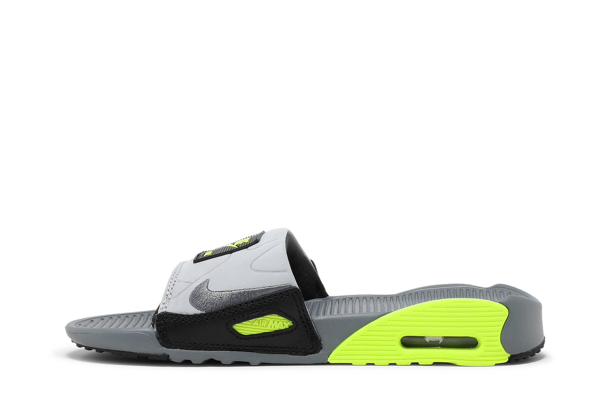 Lookbook Nike Air Max 90 Slide 軟底運動拖鞋 女款 灰綠