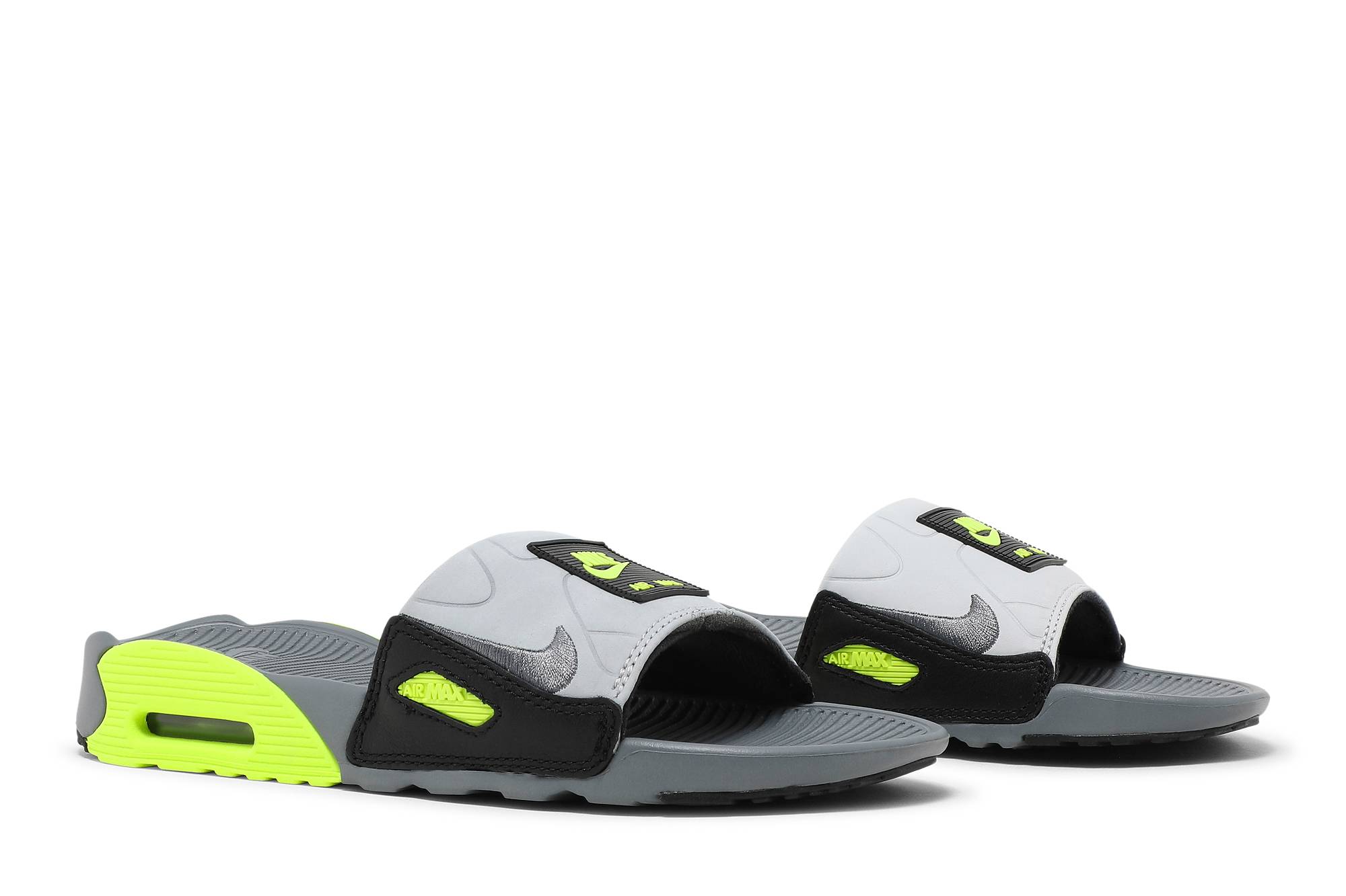 Cheap Nike Air Max 90 Slide 軟底運動拖鞋 女款 灰綠