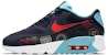 (W) Nike Air Max 90 Ultra 2.0 'Hitam Merah Biru' AO2097-400