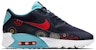 (W) Nike Air Max 90 Ultra 2.0 'Hitam Merah Biru' AO2097-400