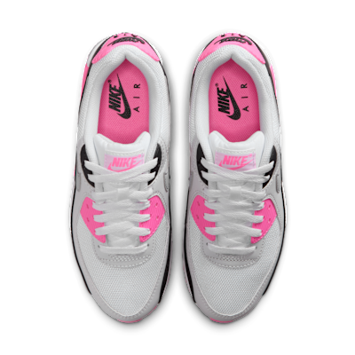 Shop (W) Nike Air Max 90 Blanco/Rosa Glow/Negro/Gris Lobo IM4613-100