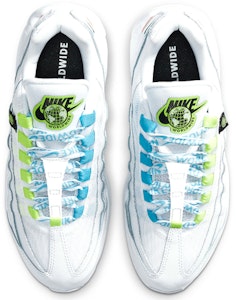 Nike Air Max 95 “Worldwide” 串標 低幫 跑步鞋 女款 白藍綠 Shop Nike Air Max 95 “Worldwide” 串標 低幫 跑步鞋 女款 白藍綠