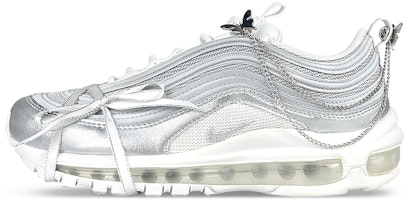【定制球鞋】 Nike Air Max 97 禮盒 復古 千禧Y2K 芭蕾 蝴蝶 綁帶 耐磨防滑 低幫 跑步鞋 女款 灰白銀 Order 【定制球鞋】 Nike Air Max 97 禮盒 復古 千禧Y2K 芭蕾 蝴蝶 綁帶 耐磨防滑 低幫 跑步鞋 女款 灰白銀