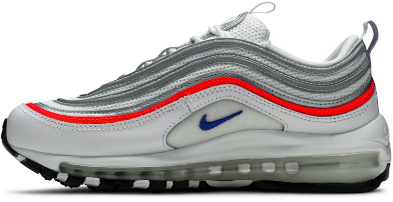 (W) Nike Air Max 97 Essential 'Flash Crimson Silver' Pria/Wanita Indonesia CZ6087-101 Lookbook (W) Nike Air Max 97 Essential 'Flash Crimson Silver' Pria/Wanita Indonesia CZ6087-101