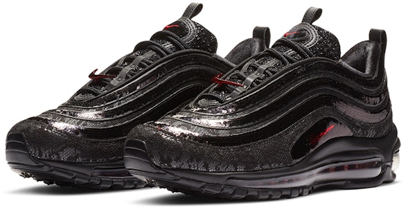 (W) Nike Air Max 97 Hitam Sequin Hitam/Merah DC1709-060 Lookbook (W) Nike Air Max 97 Hitam Sequin Hitam/Merah DC1709-060